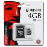 Cartão Memoria Sd Kingstong 4gb Micro C/adaptador Class 4